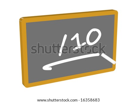 slate where 10 is written