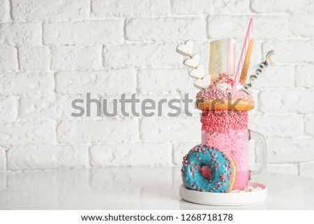 Similar – Image, Stock Photo Doughnuts near ingredients on table