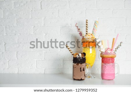 Similar – Image, Stock Photo Doughnuts near ingredients on table