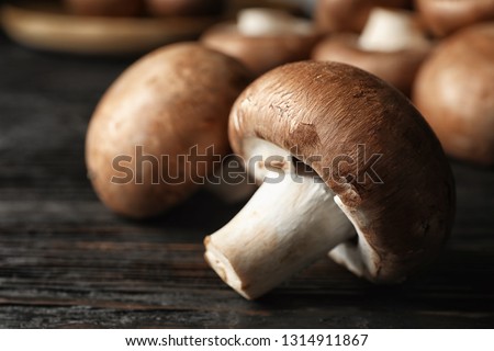 Similar – Image, Stock Photo Mushrooms on a wooden table