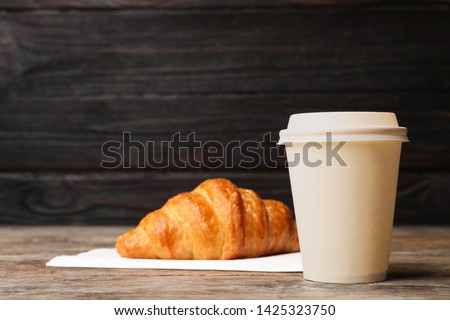 Similar – Image, Stock Photo Delicious croissants with paper bag