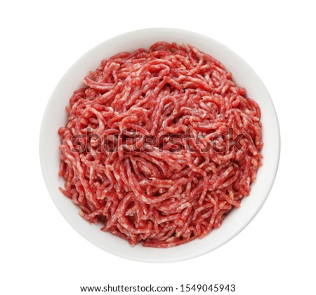 Similar – Image, Stock Photo Bowl of minced meat near eggs and herbs