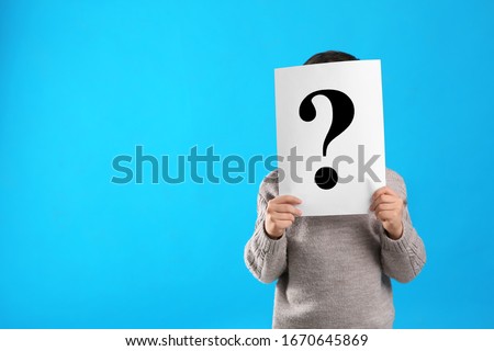 Similar – Image, Stock Photo Anonymous boy asking to stay home