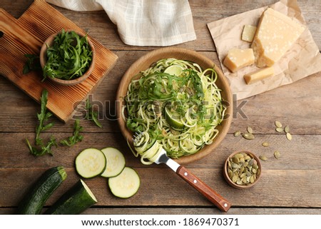 Similar – Image, Stock Photo Flat lay with zucchini flowers