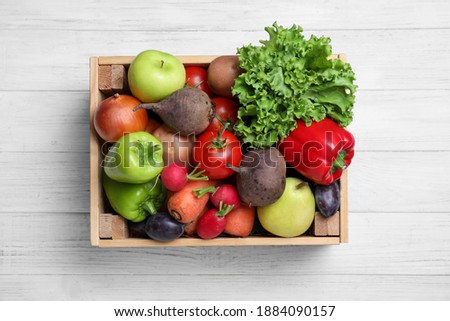 Similar – Image, Stock Photo Fresh ripe vegetables for salad cooking