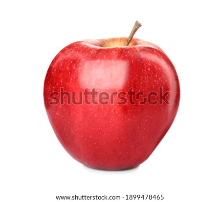 Fresh ripe red apple isolated on white