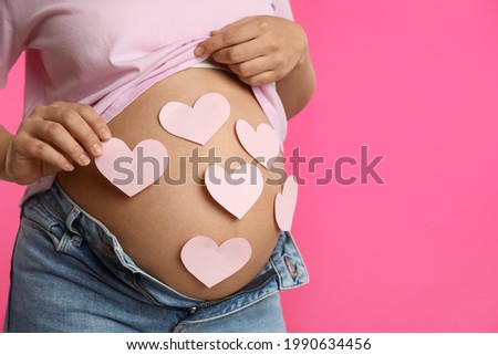 Similar – Foto Bild Baby belly with sticky notes