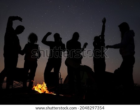 Similar – Image, Stock Photo Fire Dance Adventure