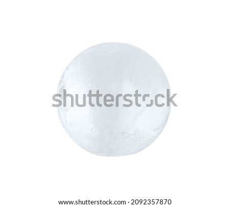 One frozen ice ball isolated on white Stock foto © 