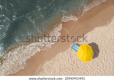 Similar – Image, Stock Photo Blue and yellow parasol