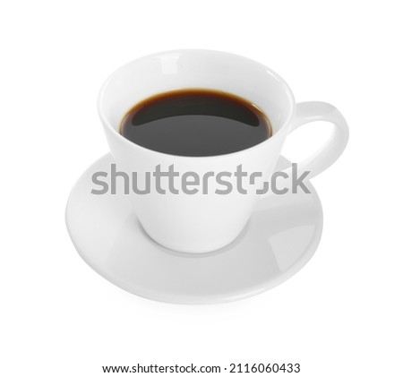 Similar – Image, Stock Photo Cup of delicious coffee with milk and crackers on table