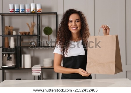 Similar – Image, Stock Photo Person with paper bag on head pointing at camera