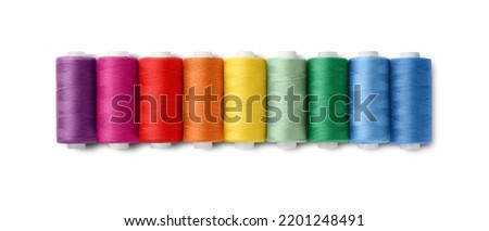 Similar – Image, Stock Photo Sewing threads in different colours in a box