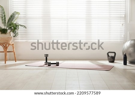 Similar – Foto Bild Yoga zu Hause am Laptop