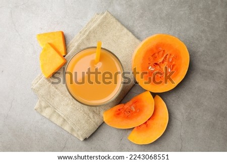 Similar – Image, Stock Photo Fresh pumpkin juice