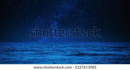 Similar – Image, Stock Photo Amazing view of starry sky over desert