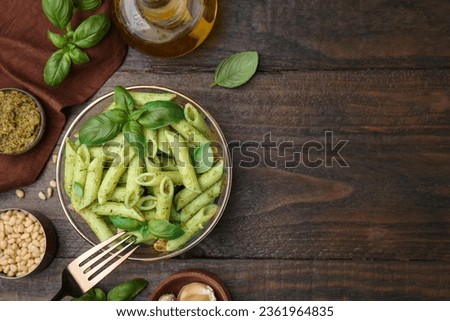 Similar – Foto Bild Penne-Nudeln mit Pestosauce