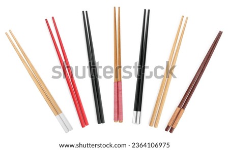 Similar – Image, Stock Photo pair of wooden chopsticks on a brown background