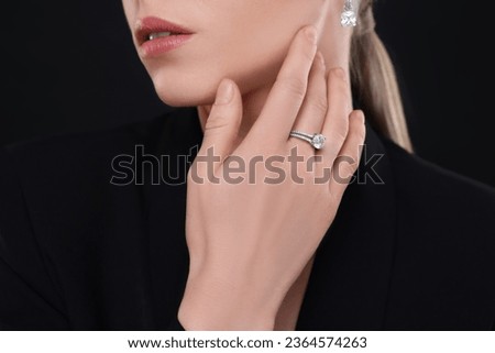 Image, Stock Photo hand Hand Gold ring Touch