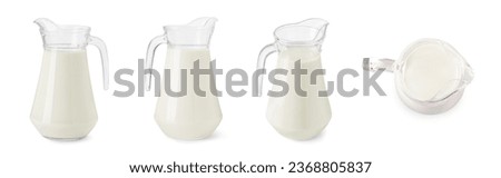 Similar – Foto Bild Glas mit Milch und Haferflocken auf dem Tisch