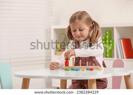 Similar – Image, Stock Photo Little girl playing in the fields