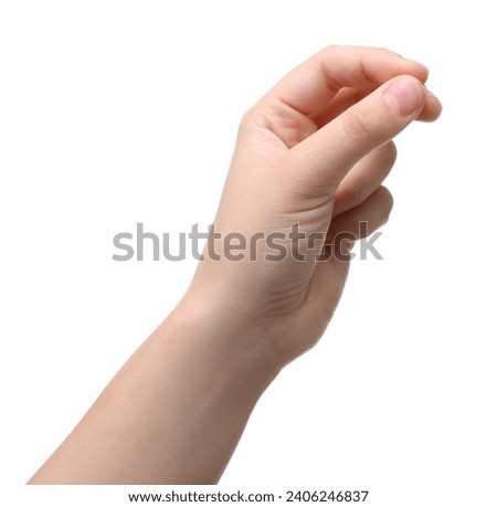 Similar – Image, Stock Photo One hand is holding a piece of paper that says “It’s just not enough”. Concept poverty, resin IV, separation.