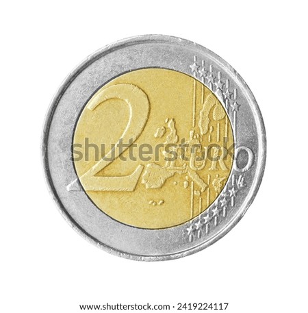 Similar – Image, Stock Photo Two euros Euro two € Money