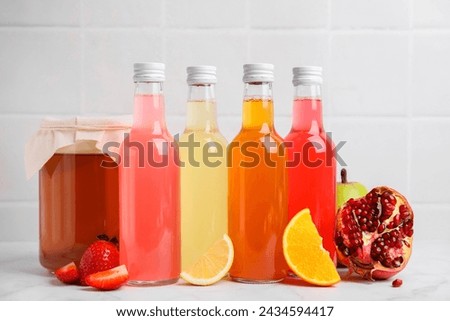 Similar – Image, Stock Photo Fermented lemons in jars of salt, chili pepper and rosemary. Probiotics Fermented food. Pickled lemons.