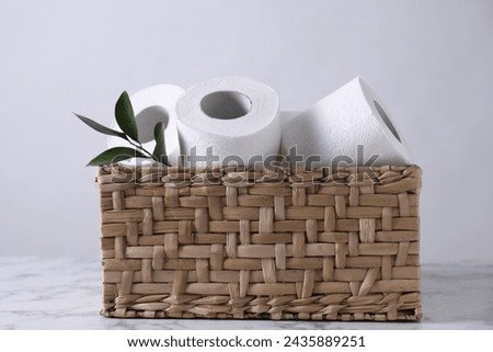 Similar – Image, Stock Photo many rolls of toilet paper stacked and hoarded