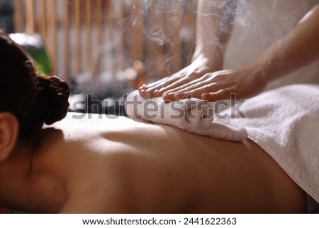 Similar – Image, Stock Photo Adult woman enjoying massage in spa salon