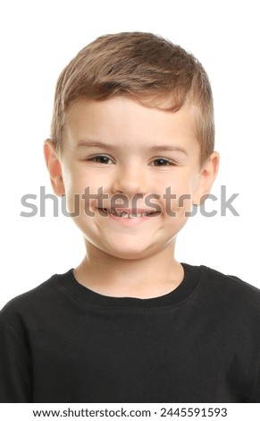 Similar – Image, Stock Photo Happy little smiling boy runs along the seashore on a sunny summer day