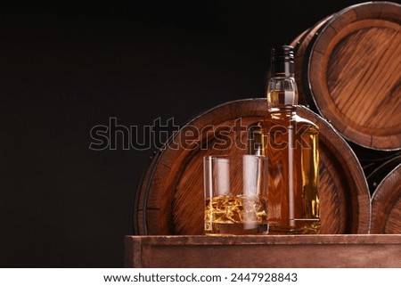 Similar – Image, Stock Photo Glass of whiskey near decanter