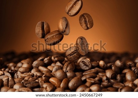 Similar – Image, Stock Photo Roasted coffee beans background black Set or collection.