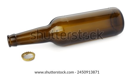 Similar – Image, Stock Photo empty opened alcohol bottle lies on a wall