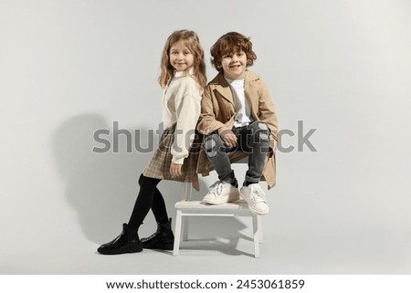 Similar – Image, Stock Photo blond Hipster girl kid holds thumbs up