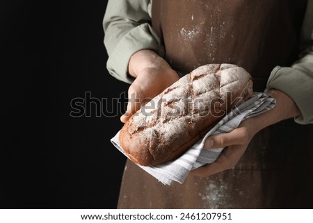 Similar – Image, Stock Photo Freshly baked bread on table