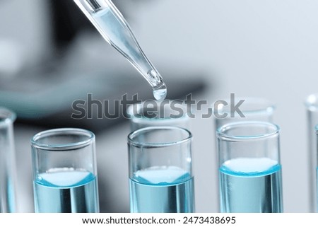 Image, Stock Photo Test tubes test science