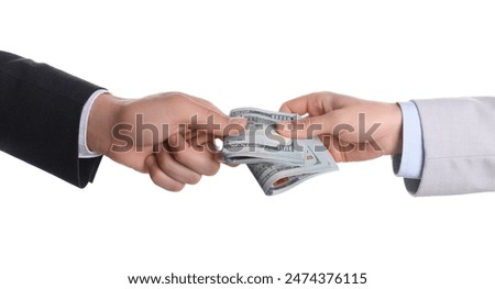 Similar – Image, Stock Photo Dollar banknotes on a wooden table