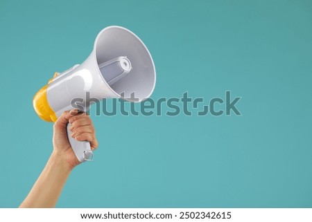 Similar – Image, Stock Photo loudspeakers Scream Loud