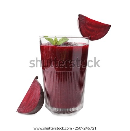 Similar – Image, Stock Photo Beetroot and fresh smoothie on wooden table