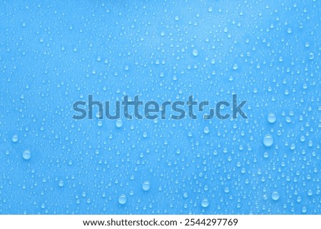 Similar – Image, Stock Photo Water drops rain on green plant leaves star-shaped