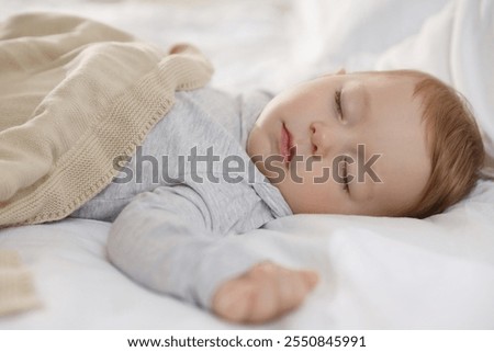 Similar – Image, Stock Photo baby sleeping on a blanket