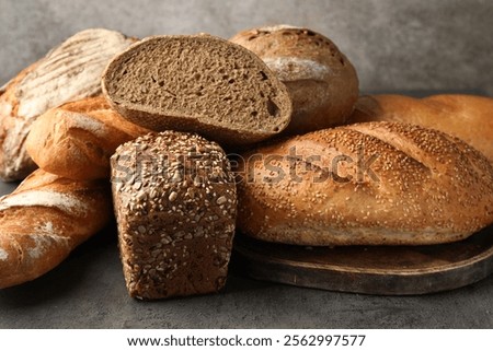 Similar – Image, Stock Photo Freshly baked bread on table