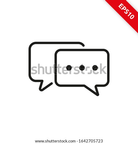 Vector illustration of chatbox icon line symbol. eps10
