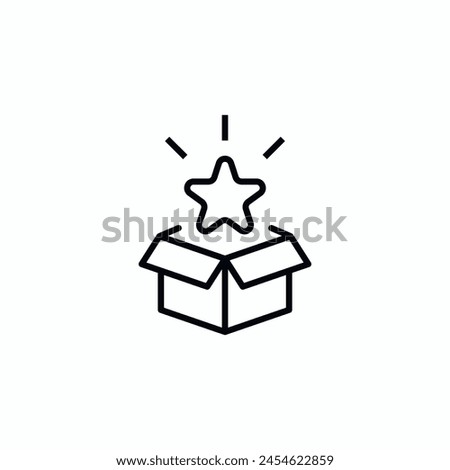 box package delivery star icon