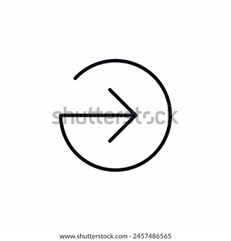 arrow to inside circle icon
