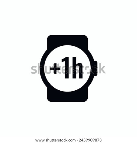 hour watch clock plus one icon