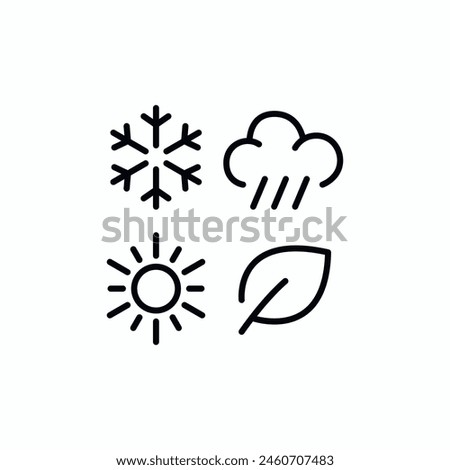 seasons summer winter spring autumn icon