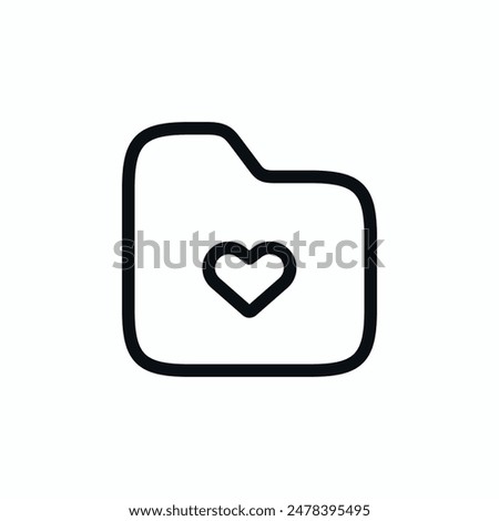 folder heart love file icon