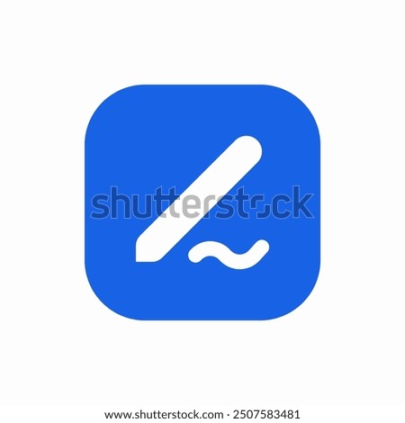 pen write signature icon vector